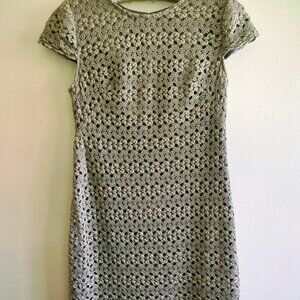 Suzi Chin Maggy Boutique Crochet Dress Bohemian Classic Dainty Size 2 Petite
